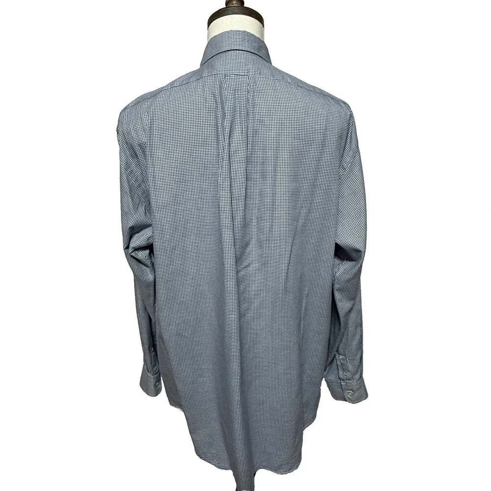 Ralph Lauren Golf Tilden Shirt Mens Large Blue White Plaid Long Sleeve Preppy‎ - Picture 3 of 11